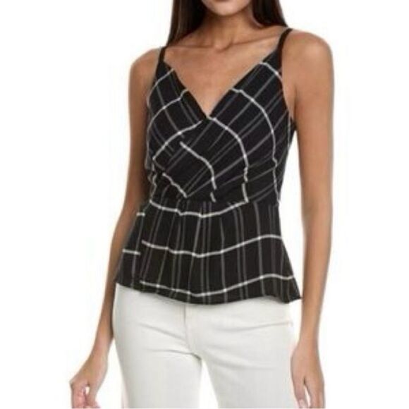 CAbi Black and White Check Crossover Cami. - Picture 7 of 7